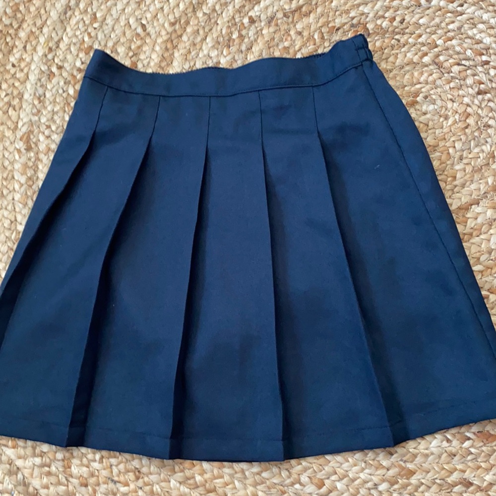 navy blue school girl tennis skirt